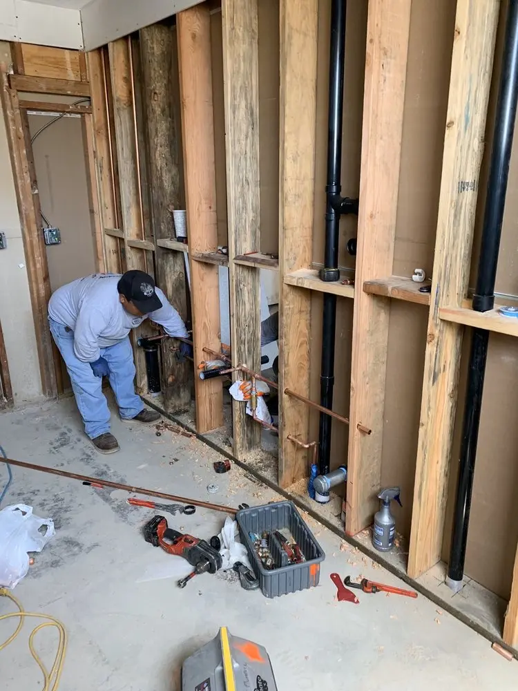 Commercial rough-in plumbing for Water Heater Replacement in Milam-Jones